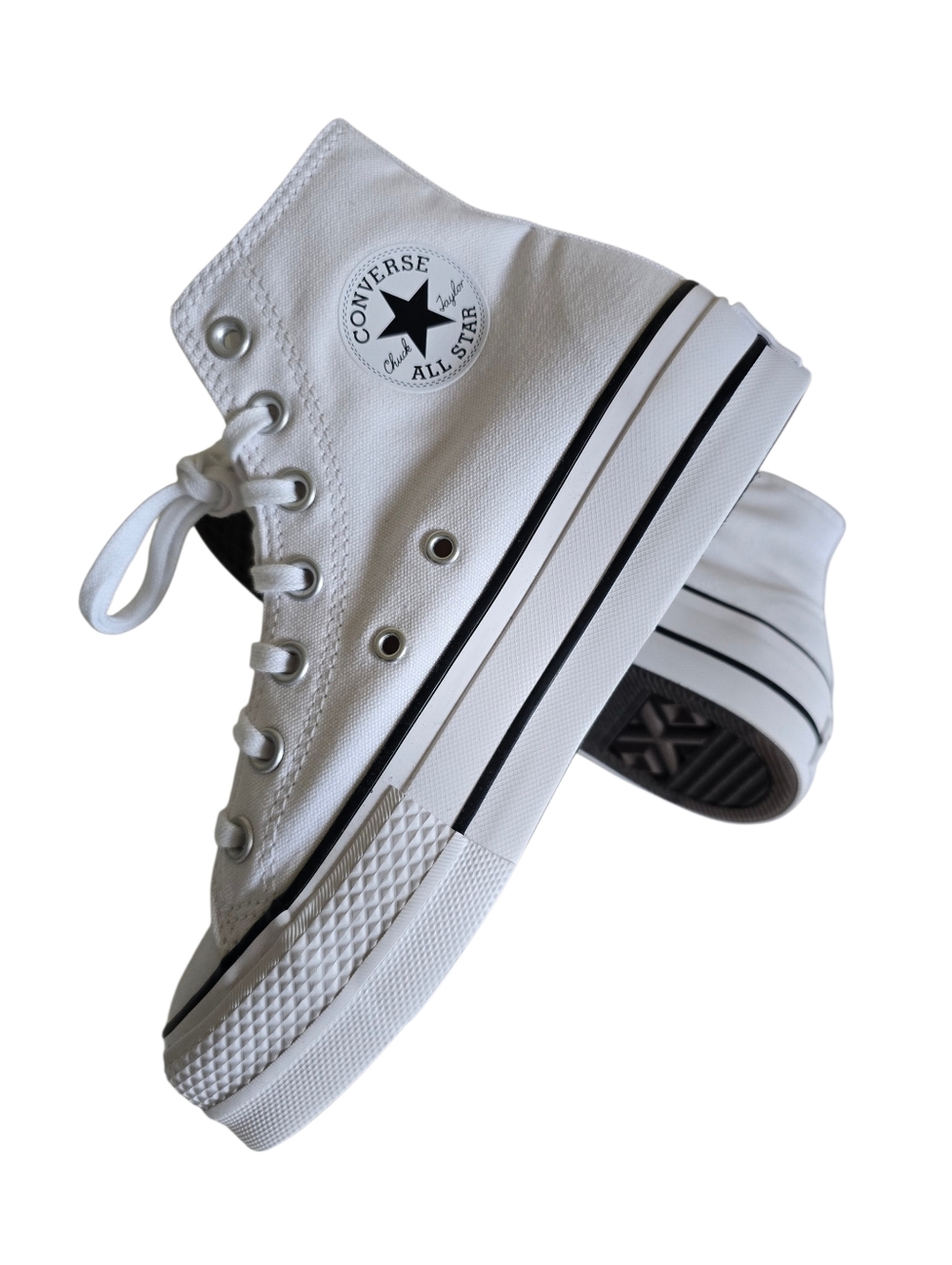 NEW🤍Converse Chuck Taylor All-Star Women White Lift High-Top Platform Sneakers - Picture 9 of 16